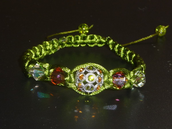 Bracelet shamballa cristal green