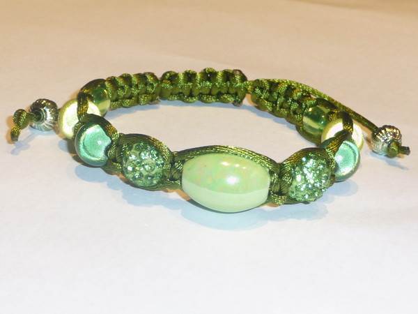 Bracelet Shamballa green apple