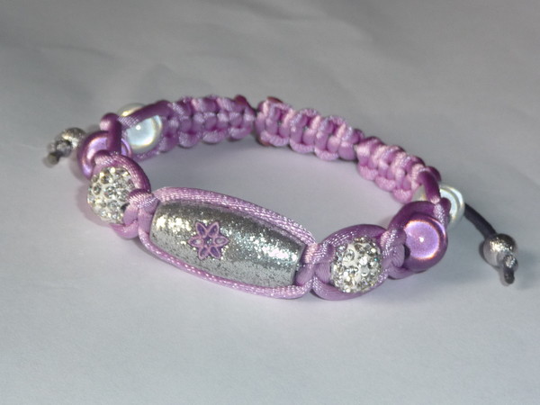 Bracelet Shamballa cachemire rose