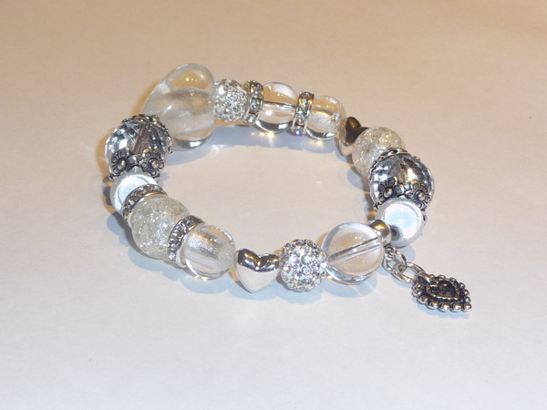 Bracelet élastique Coeur de glace