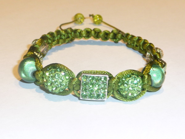 Bracelet Shamballa beauty Green